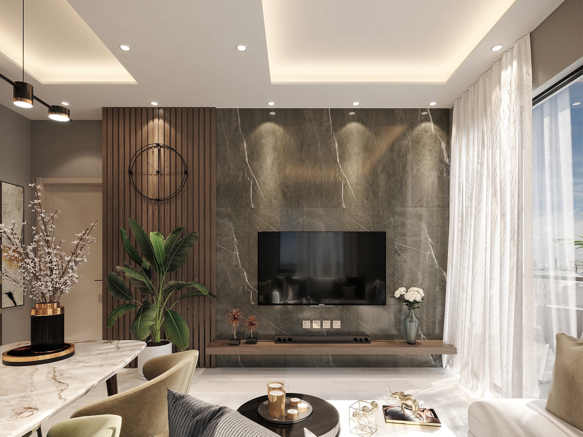 Luxuriöses 2+1 Apartment mit Burg- und Bergblick, Alanya Zentrum