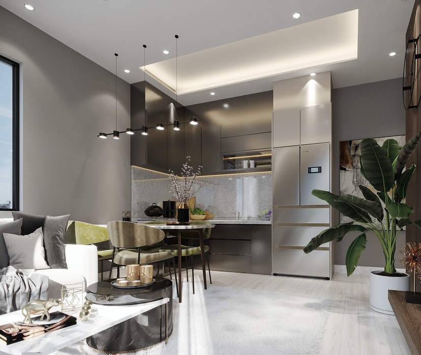 Luxuriöses 2+1 Apartment mit Burg- und Bergblick, Alanya Zentrum