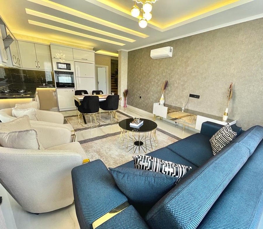 Luxury 2+1 Garden Floor with Mountain View, Alanya - Oba