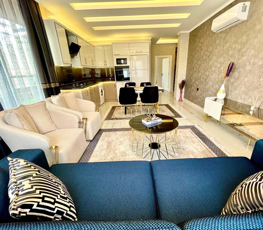 Luxury 2+1 Garden Floor with Mountain View, Alanya - Oba
