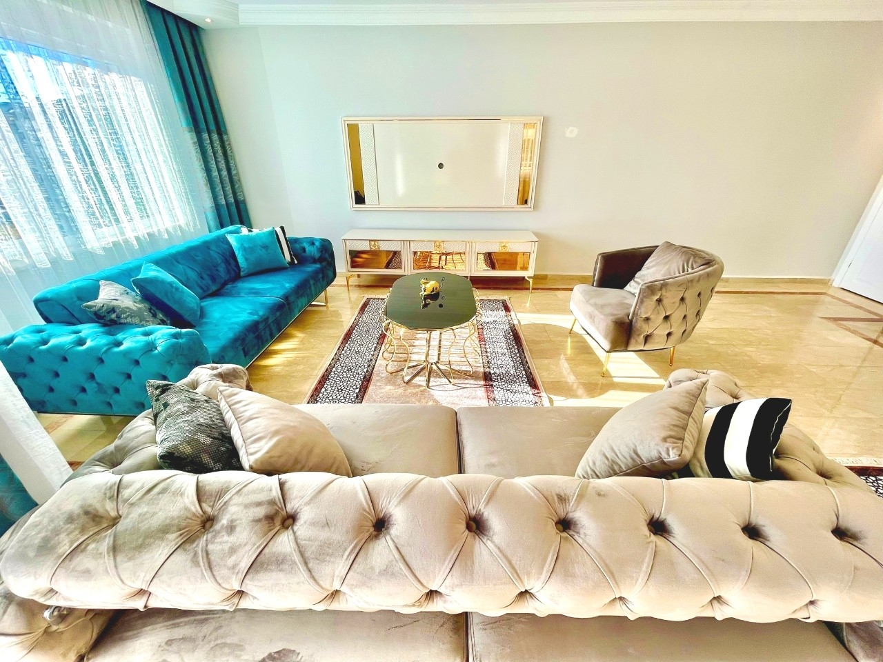 3+1 Penthouse with Castle and Mountain Views, Alanya - Oba