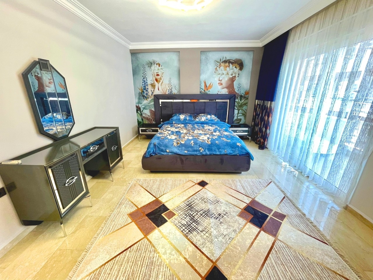 3+1 Penthouse with Castle and Mountain Views, Alanya - Oba
