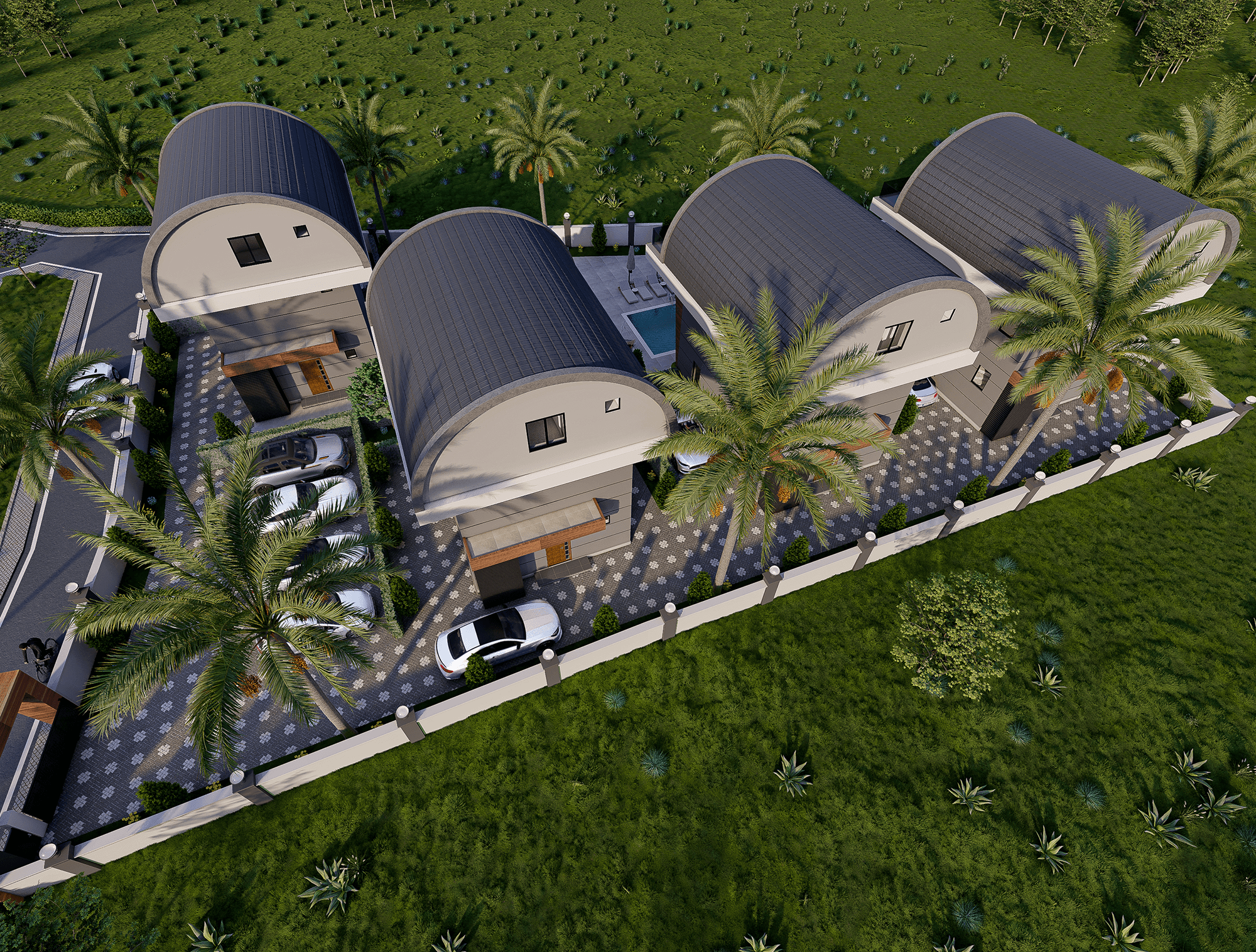 Luxuriöse 3+1 Villa mit Meerblick und Bergblick in Payallar, Alanya