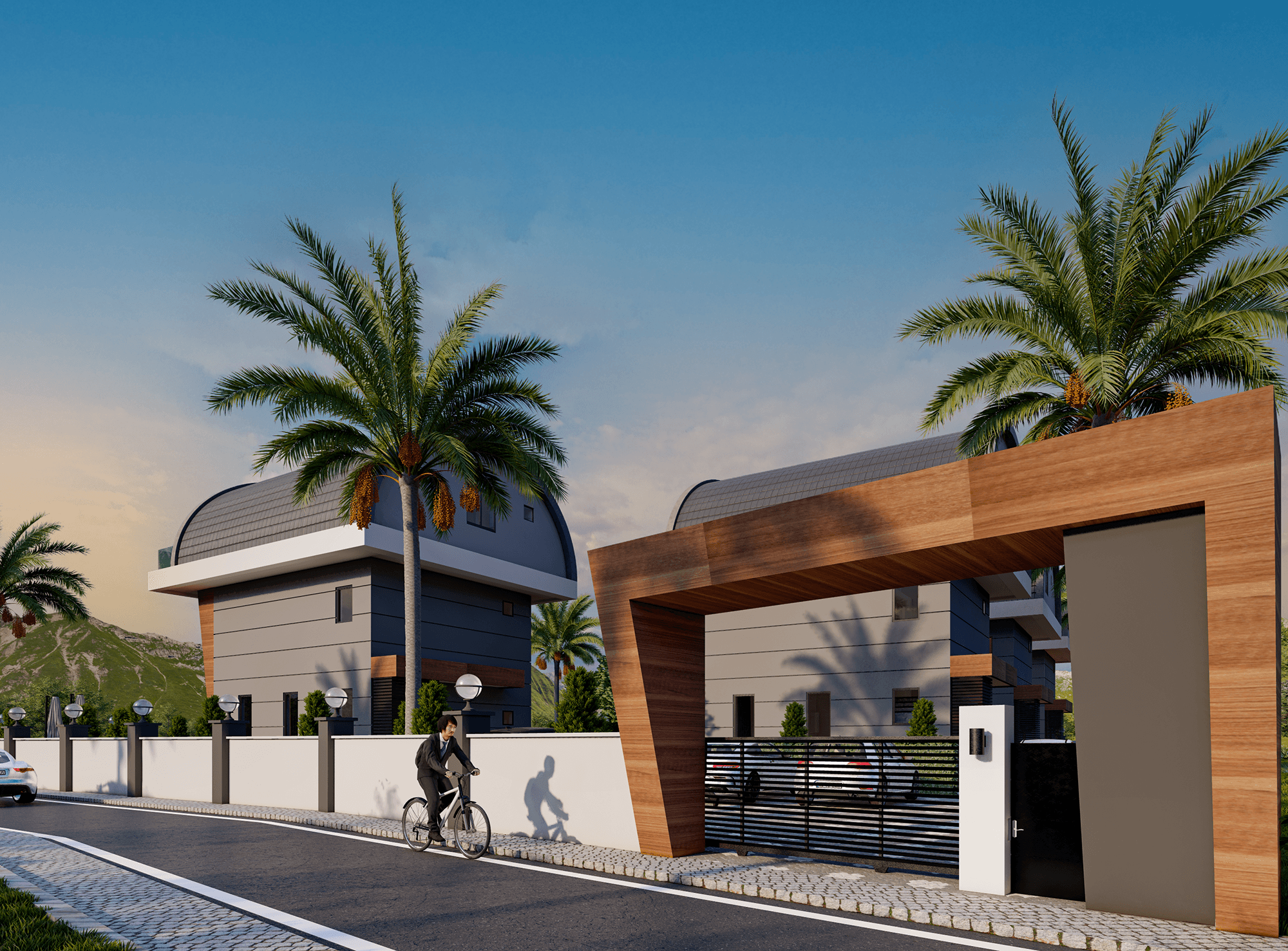 Luxuriöse 3+1 Villa mit Meerblick und Bergblick in Payallar, Alanya