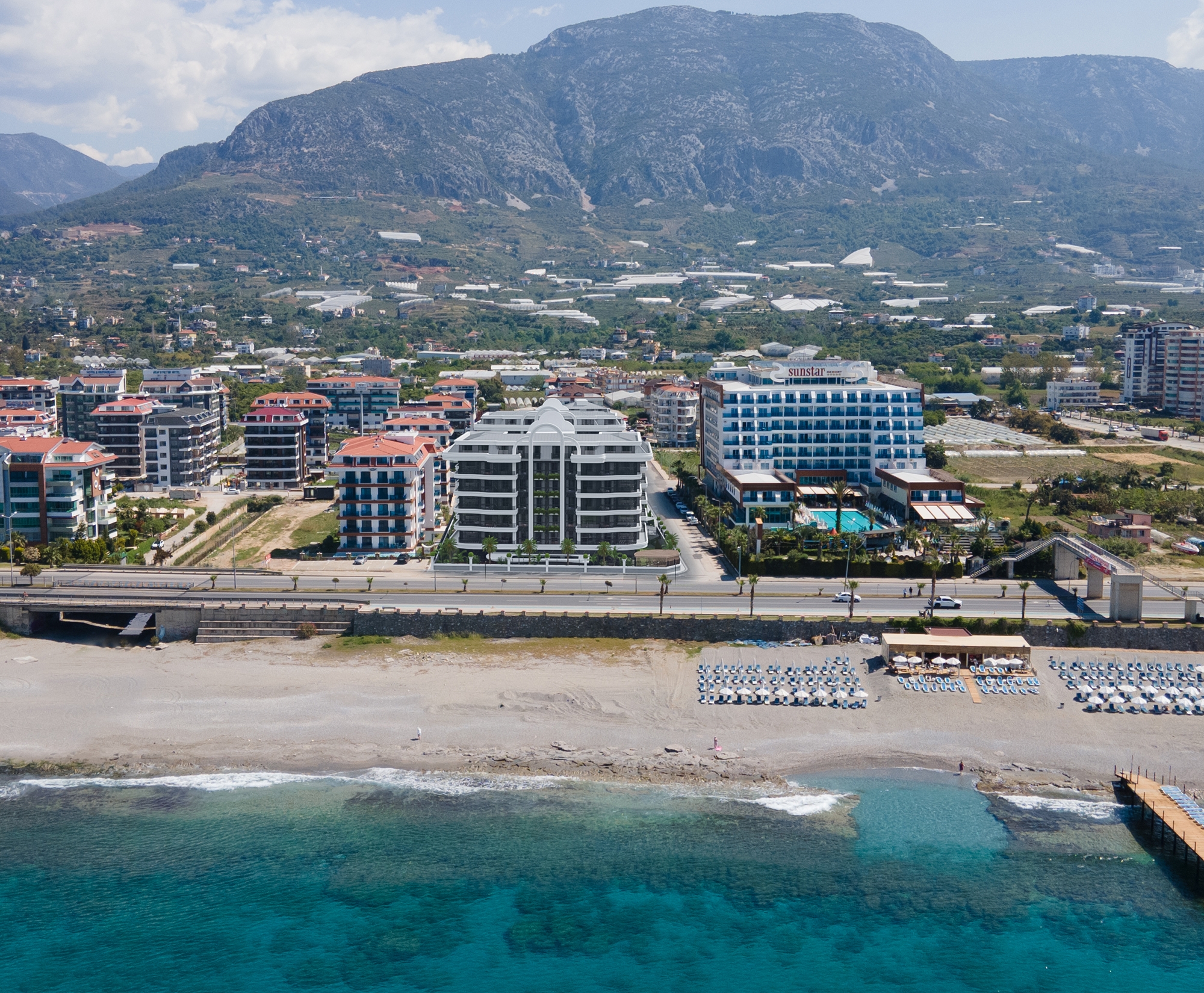 Luxury 1+1 Apartment with Sea and Castle Views, Alanya - Kestel
