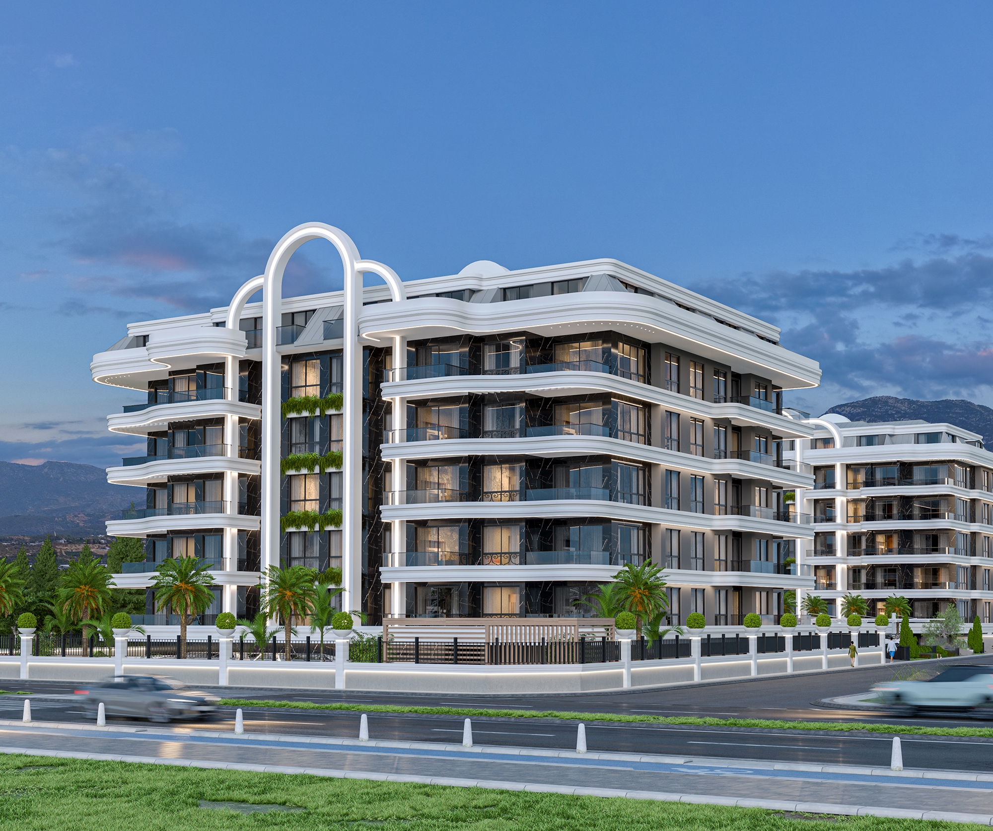 Luxury 1+1 Apartment with Sea and Castle Views, Alanya - Kestel