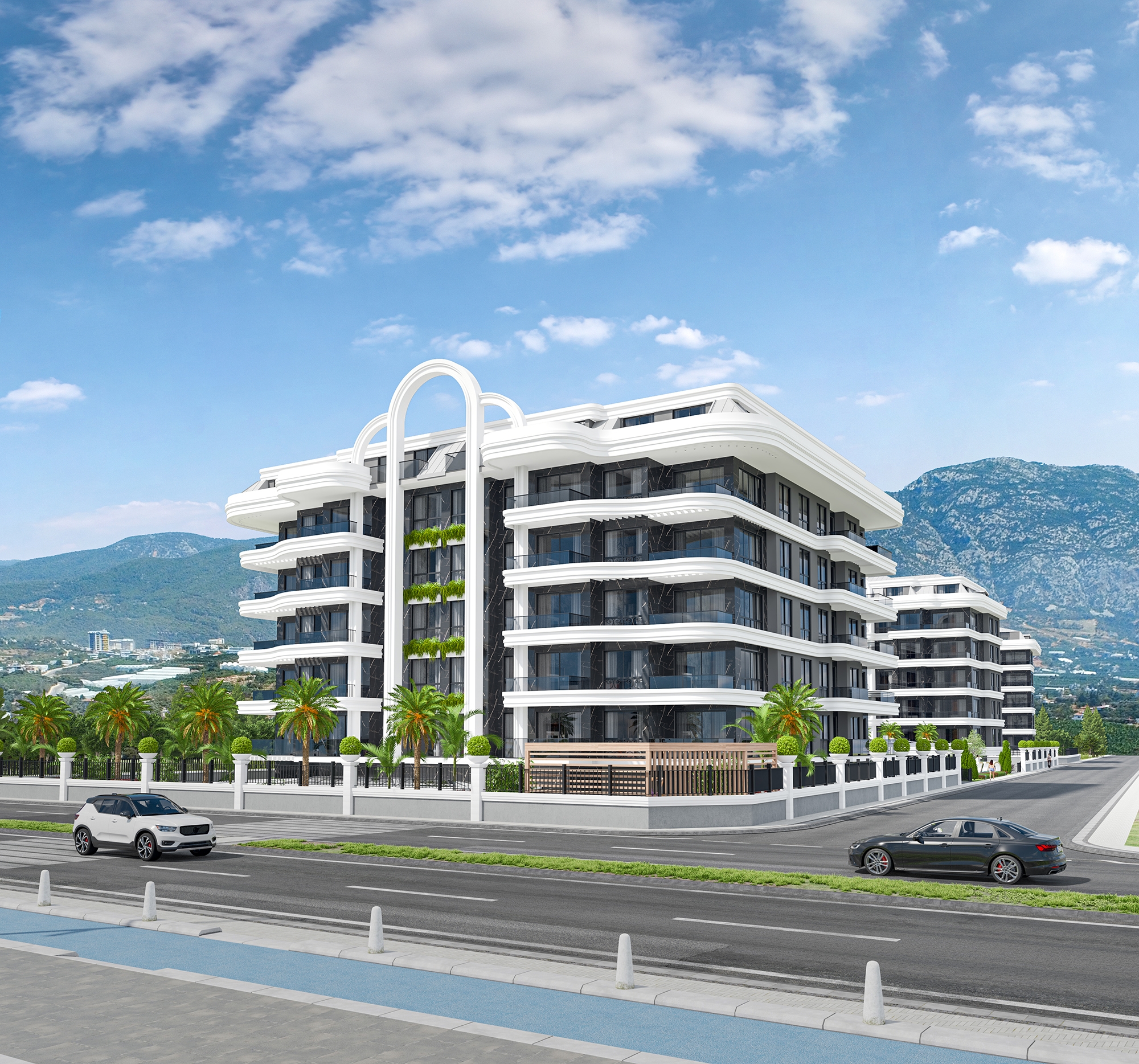 Luxury 1+1 Apartment with Sea and Castle Views, Alanya - Kestel