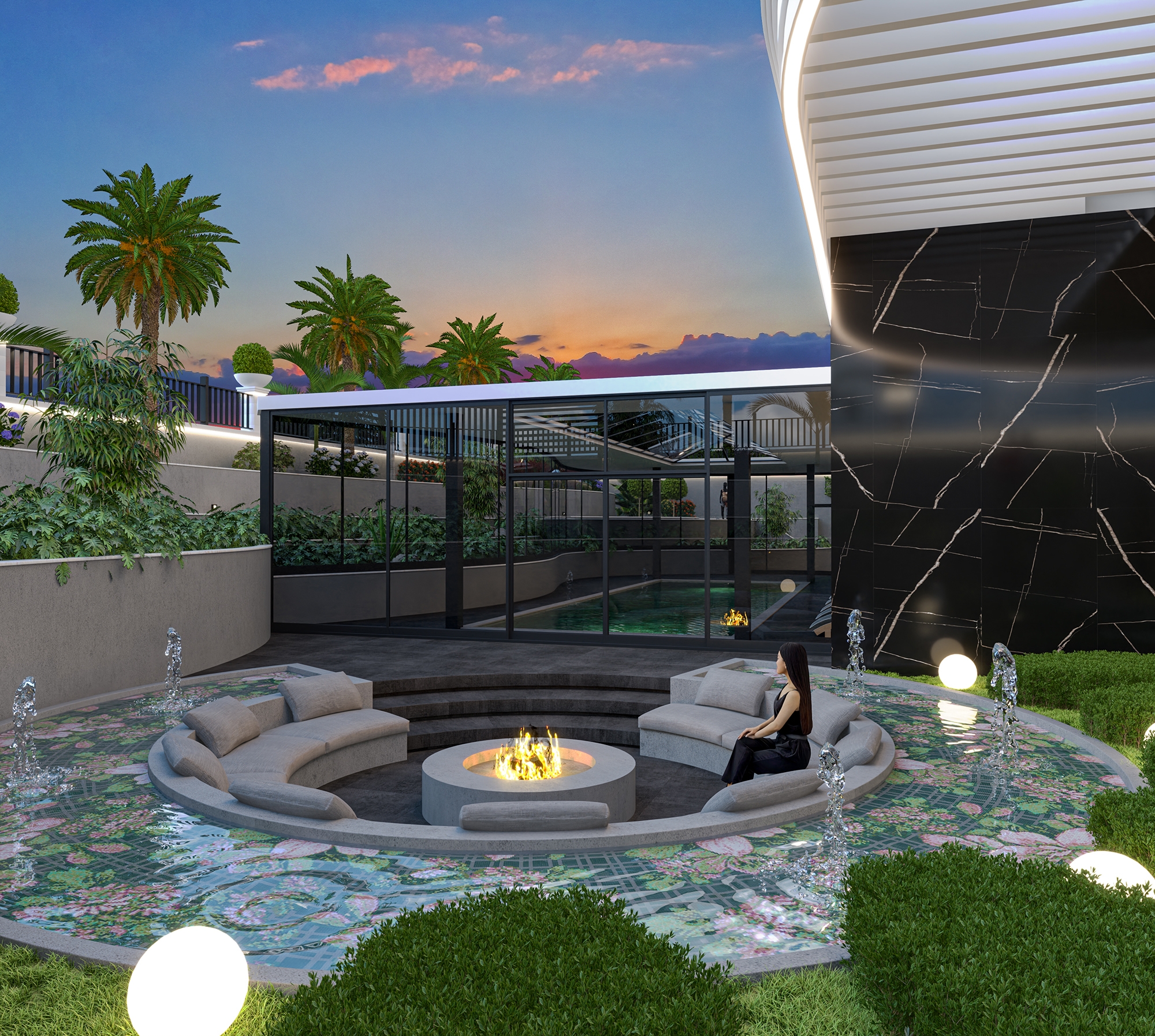 Luxury 1+1 Apartment with Sea and Castle Views, Alanya - Kestel