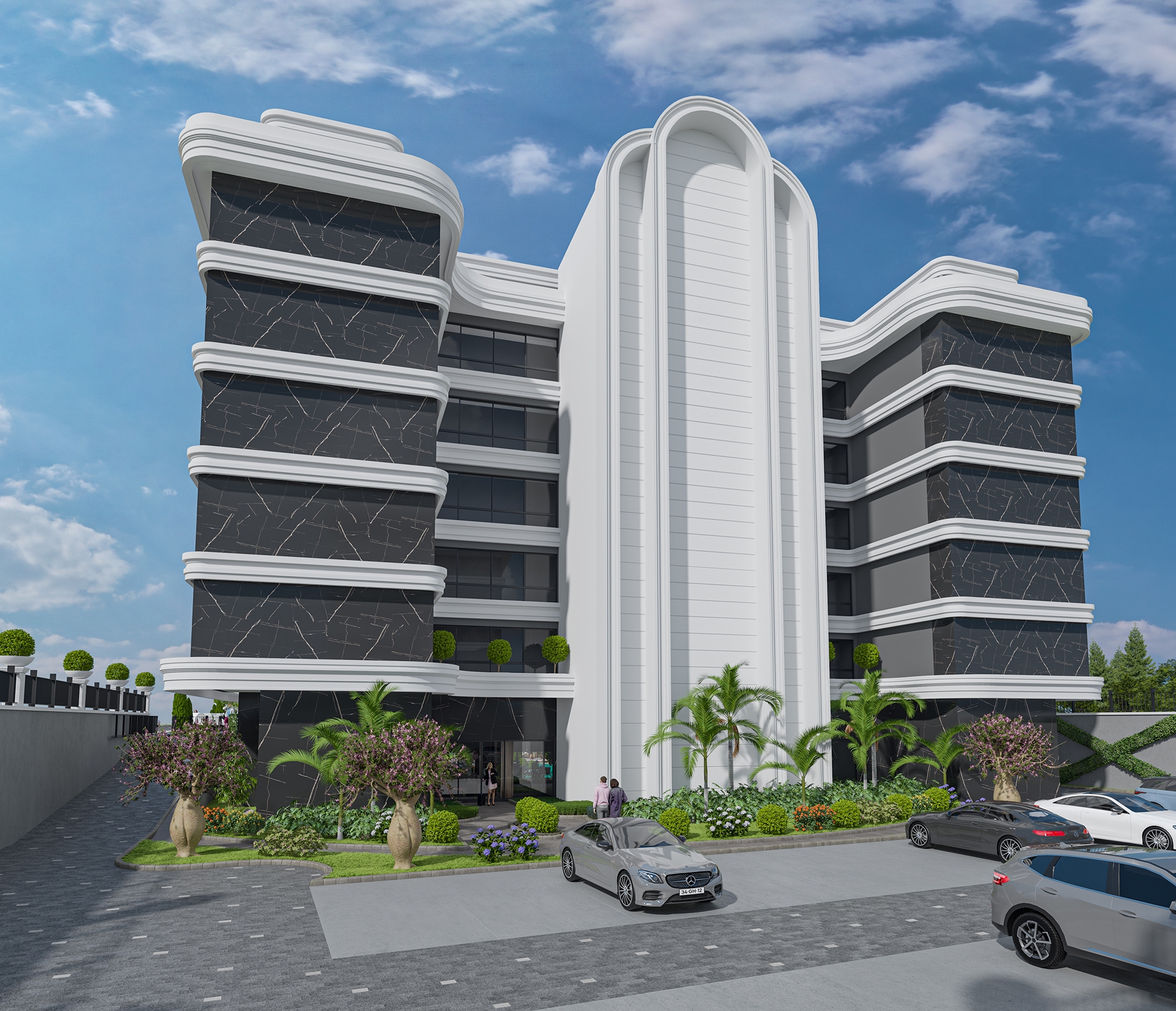 Luxury 1+1 Apartment with Sea and Castle Views, Alanya - Kestel