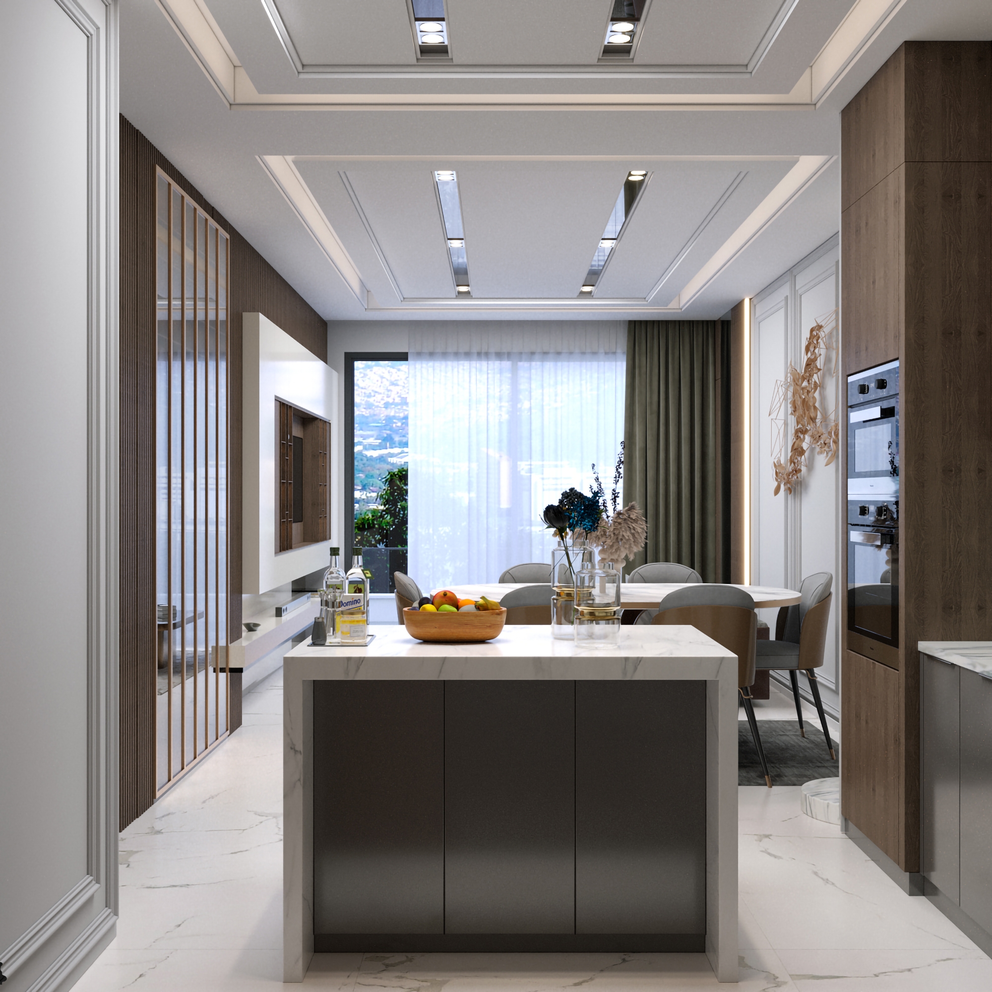 Luxury 1+1 Apartment with Sea and Castle Views, Alanya - Kestel