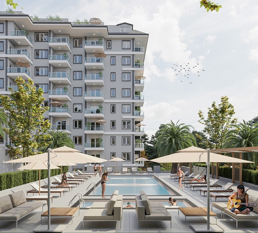 A new luxury project in a beautiful location in the Avsallar area