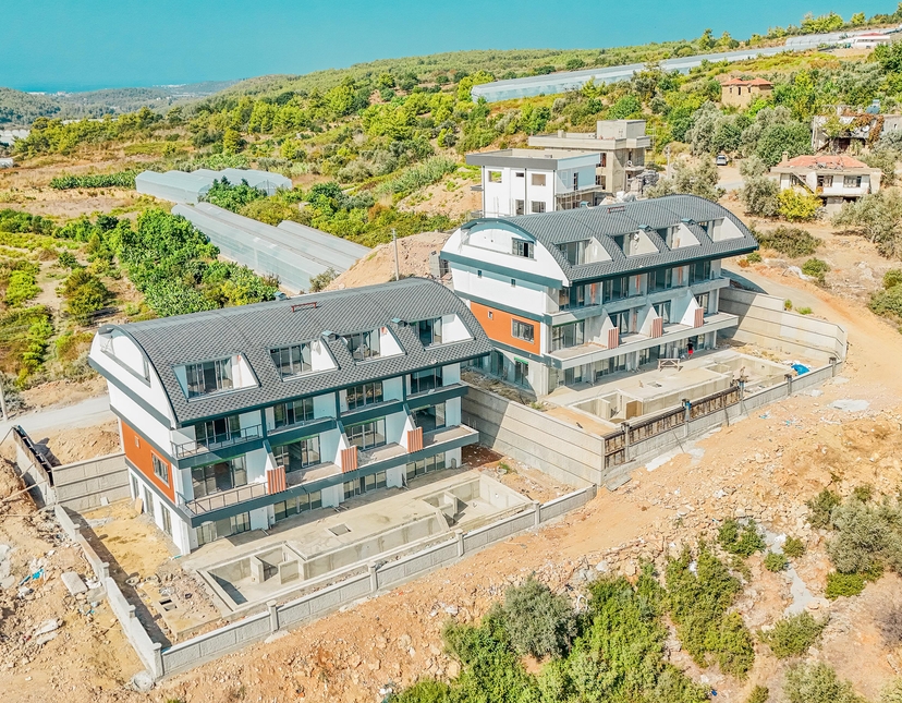 Luxuriöse 4+1 Villa mit Bergblick in Incekum, Alanya