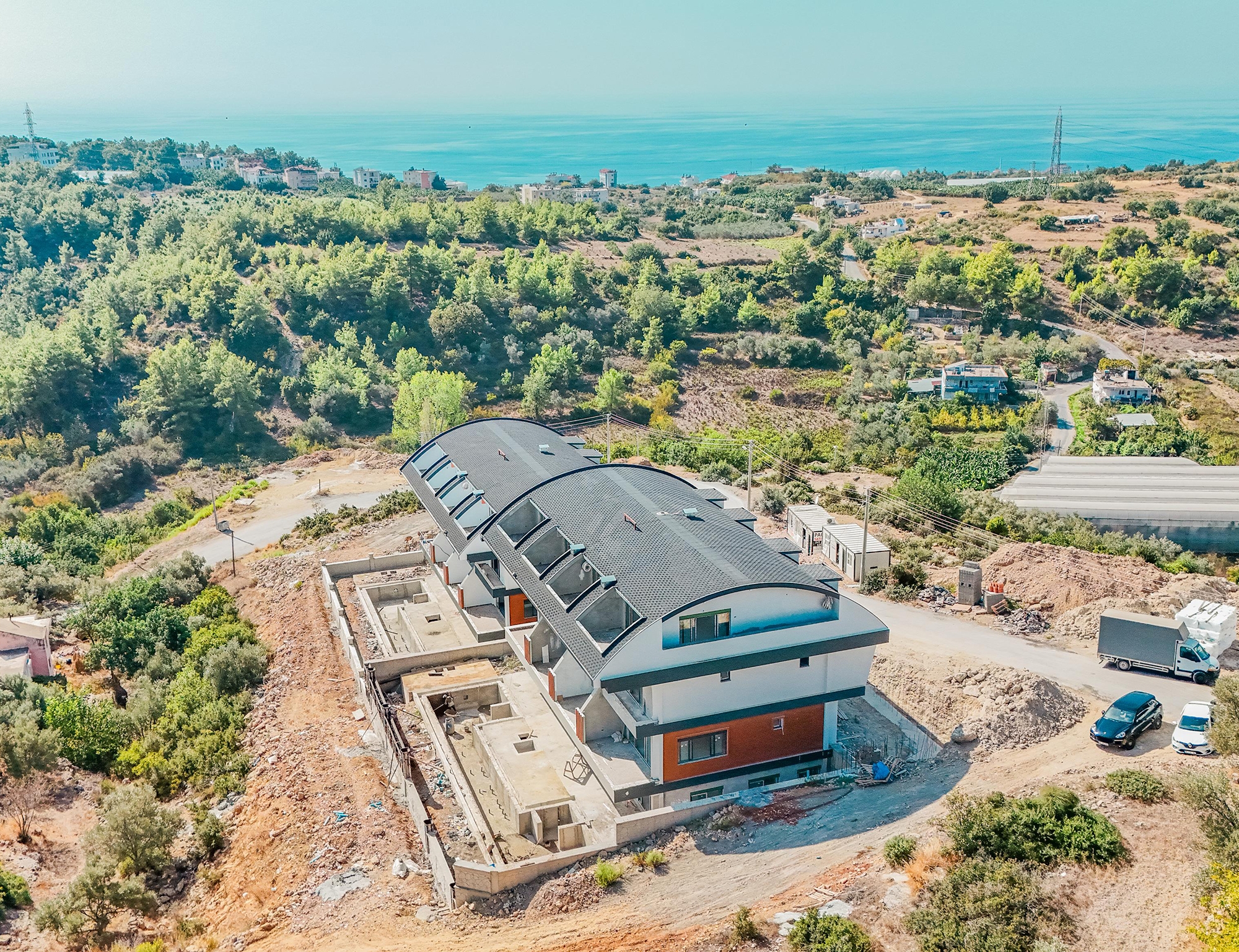 Luxuriöse 4+1 Villa mit Bergblick in Incekum, Alanya