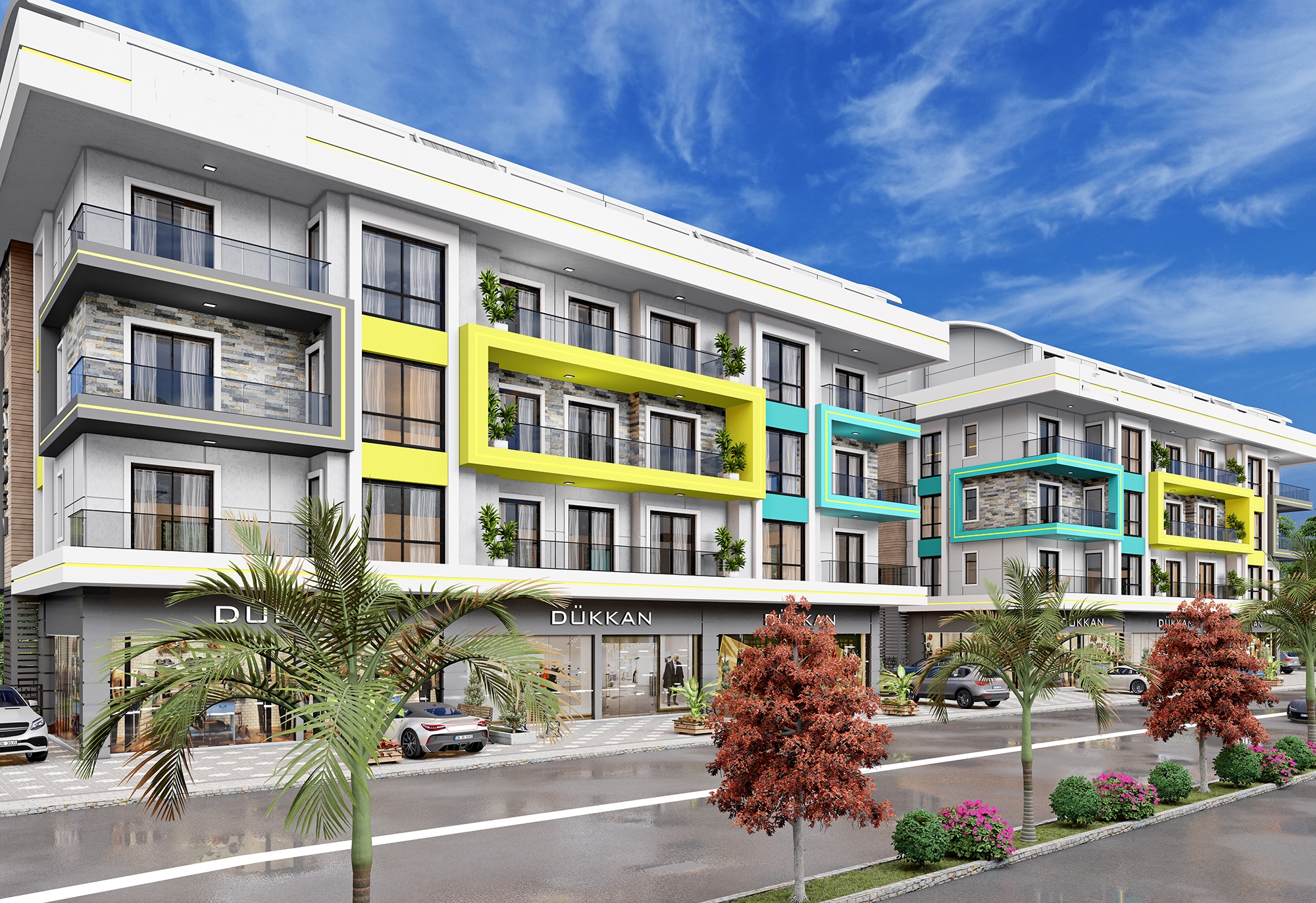 Luxuriöses 1+1 Apartment mit Burg- und Bergblick in Alanya - Oba