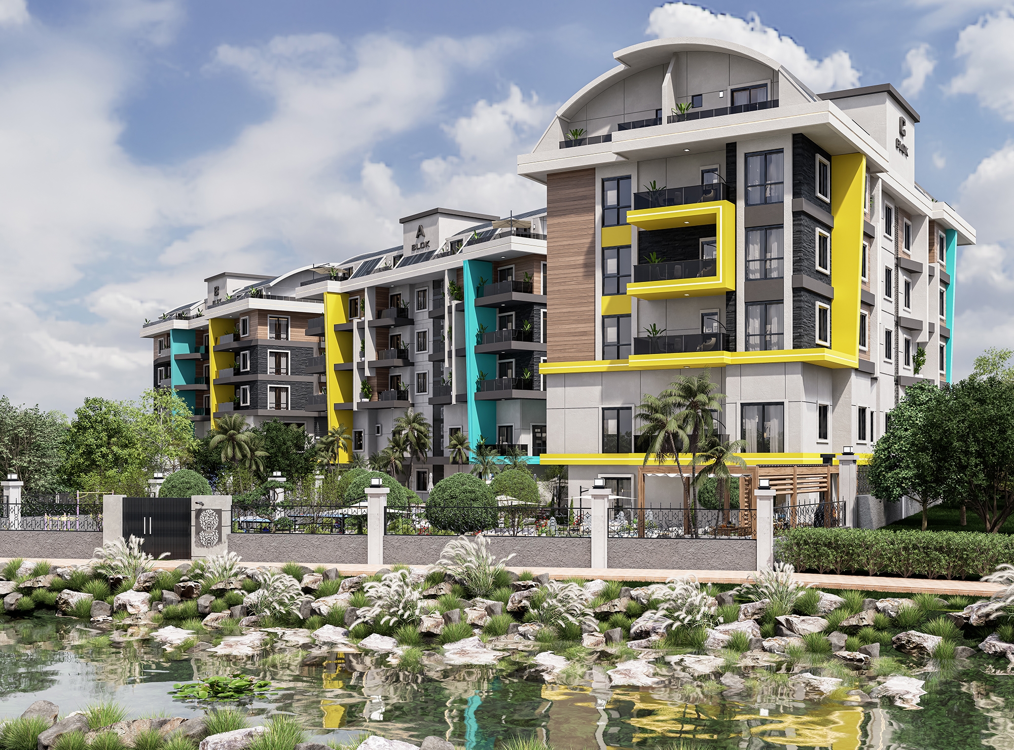 Luxuriöses 1+1 Apartment mit Burg- und Bergblick in Alanya - Oba