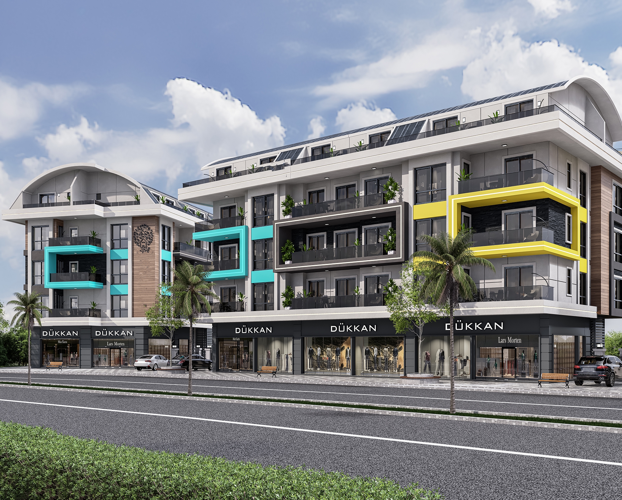 Luxuriöses 1+1 Apartment mit Burg- und Bergblick in Alanya - Oba