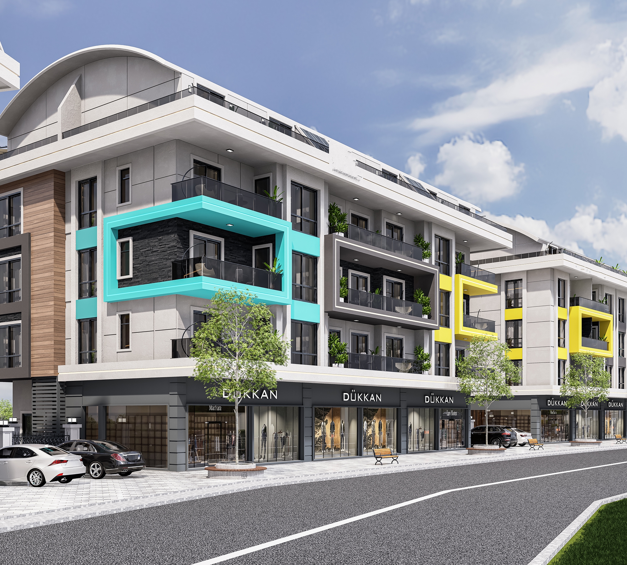 Luxuriöses 1+1 Apartment mit Burg- und Bergblick in Alanya - Oba