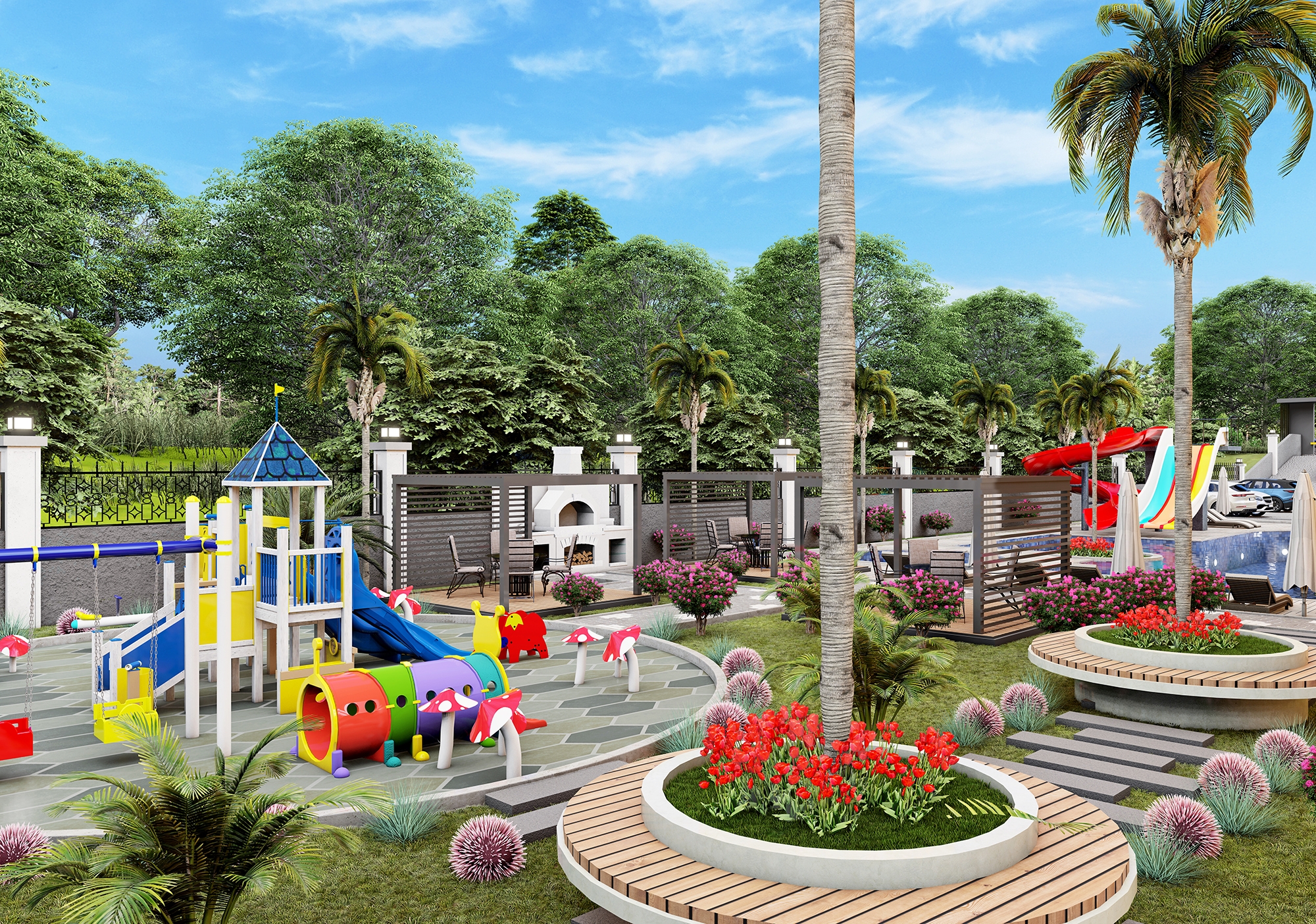 Luxuriöses 1+1 Apartment mit Burg- und Bergblick in Alanya - Oba