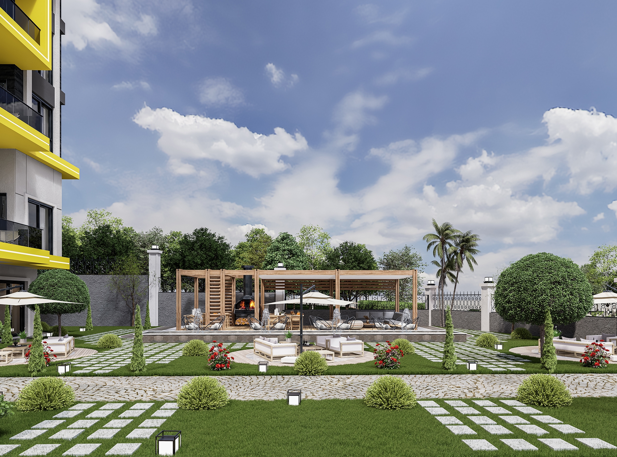 Luxuriöses 1+1 Apartment mit Burg- und Bergblick in Alanya - Oba