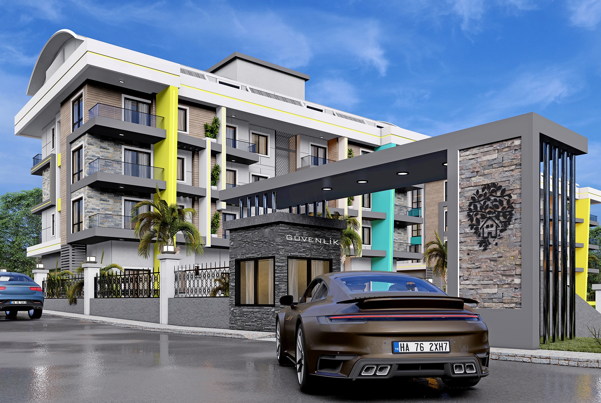 Luxuriöses 1+1 Apartment mit Burg- und Bergblick in Alanya - Oba