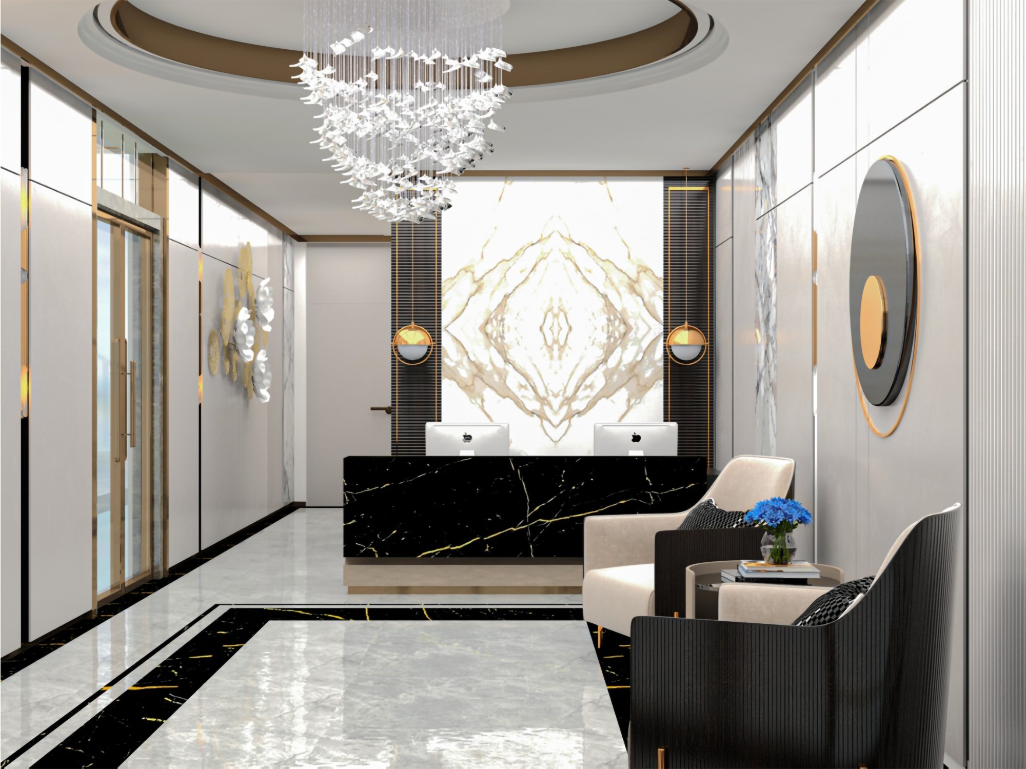 Luxuriöse 1+1 Wohnung mit atemberaubendem Blick im Zentrum von Alanya
