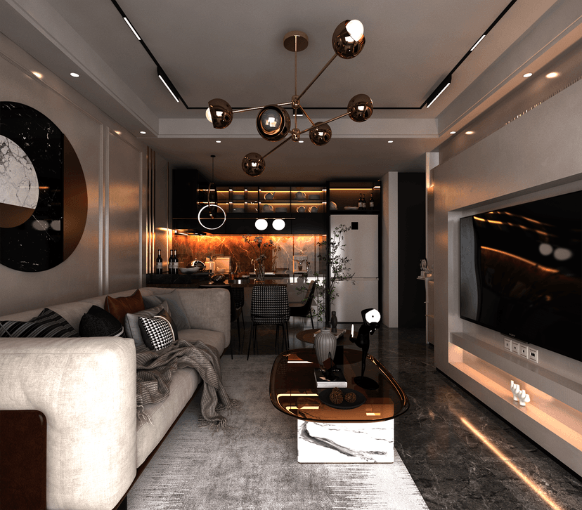 Luxuriöse 1+1 Wohnung mit atemberaubendem Blick im Zentrum von Alanya
