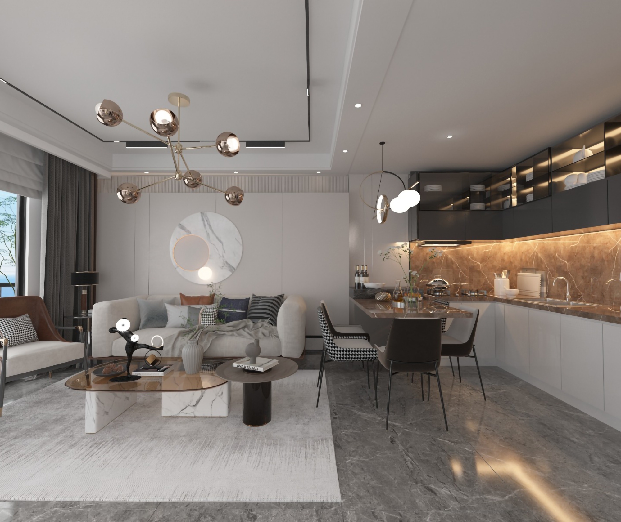 Luxuriöse 1+1 Wohnung mit atemberaubendem Blick im Zentrum von Alanya