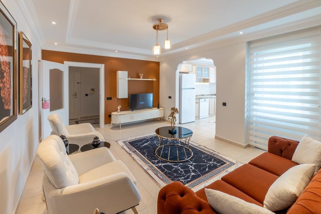 2+1 Lejlighed med udsigt til slot og bjerge, Alanya - Oba