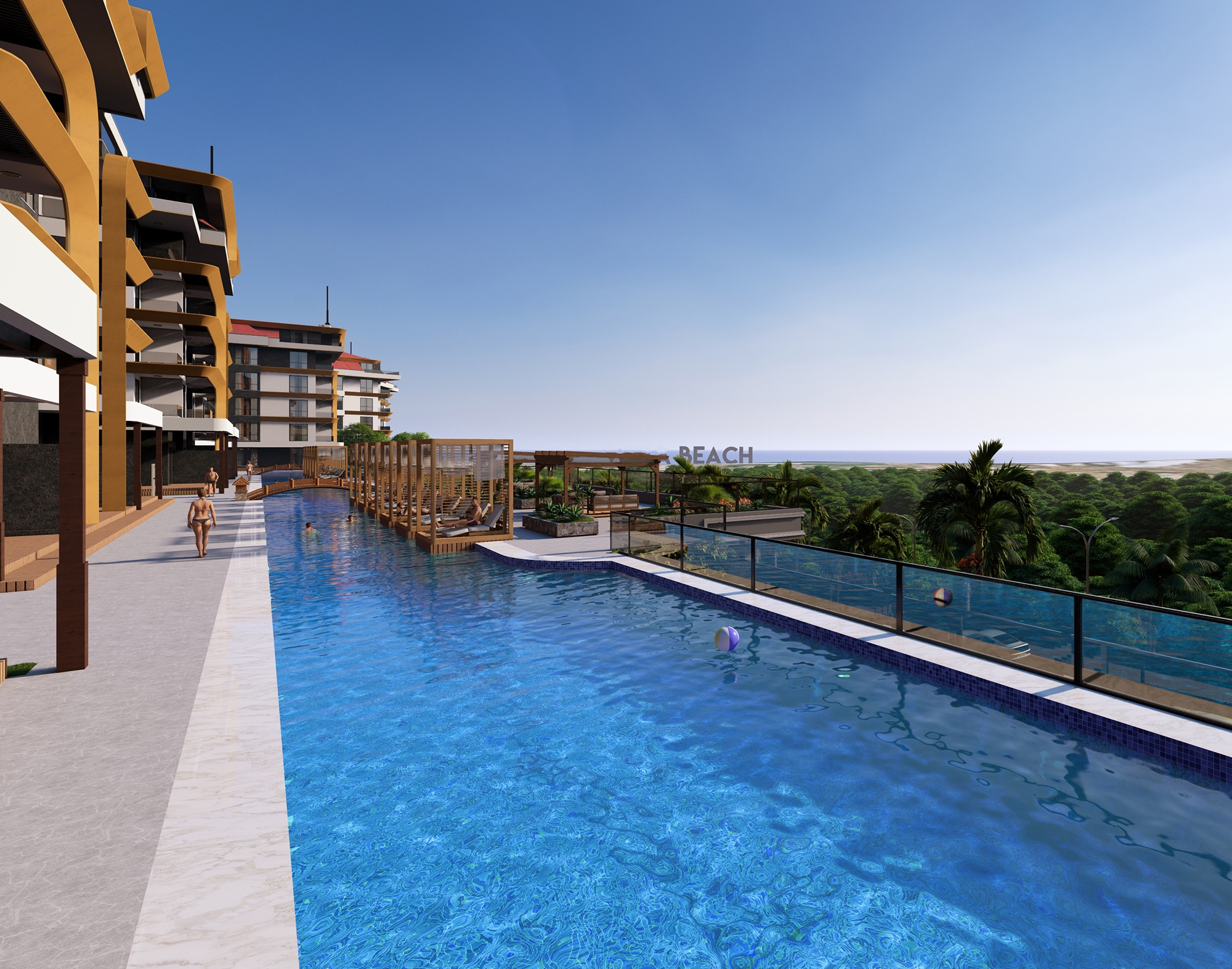 Luksus 1+1 Lejlighed med Hav- og Slotsudsigt i Kestel, Alanya
