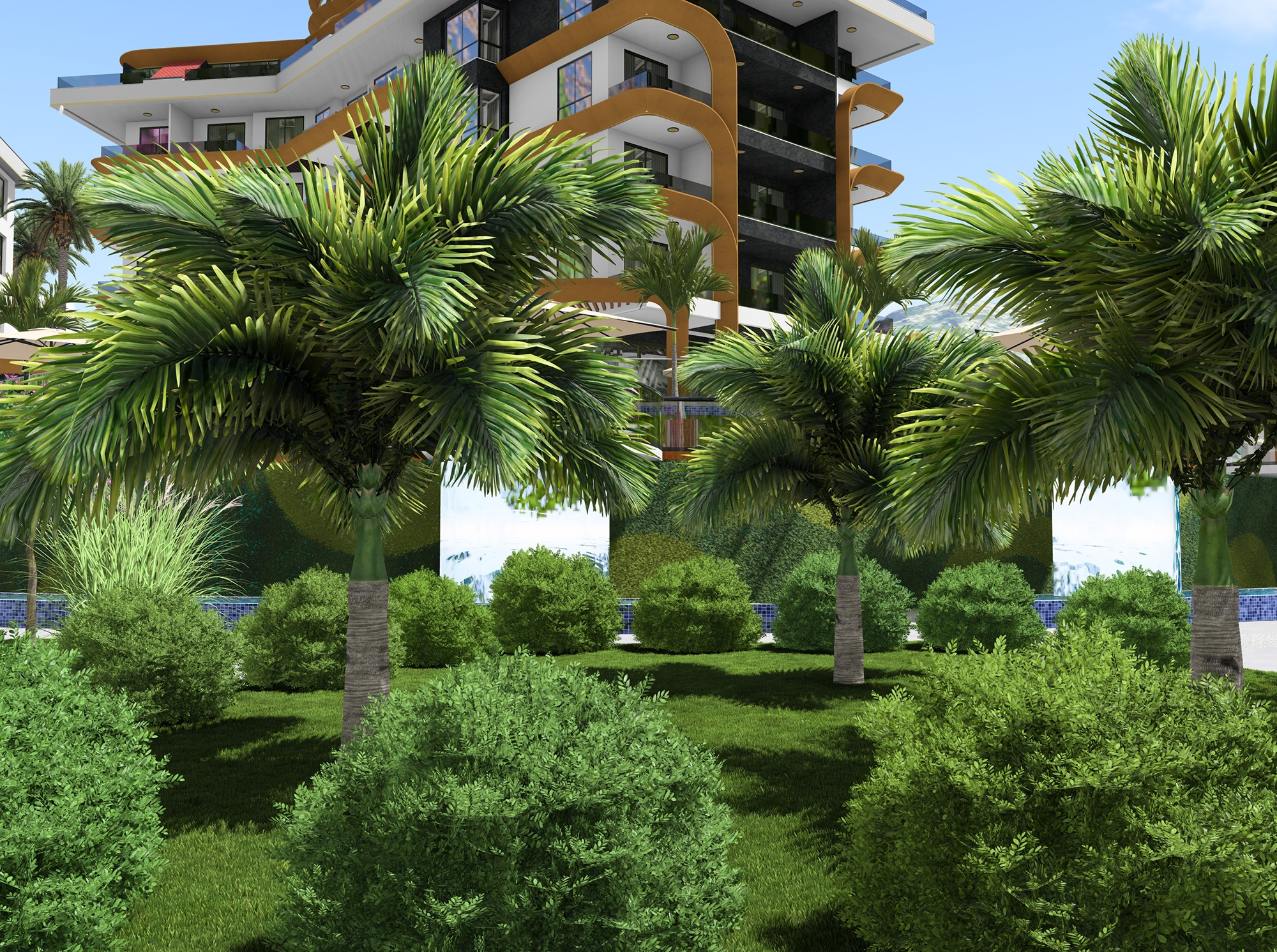 Luksus 1+1 Lejlighed med Hav- og Slotsudsigt i Kestel, Alanya