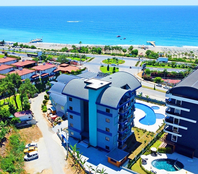 Ylellinen 1+1 huoneisto meri- ja linna-näköalalla, Alanya - Kargicak