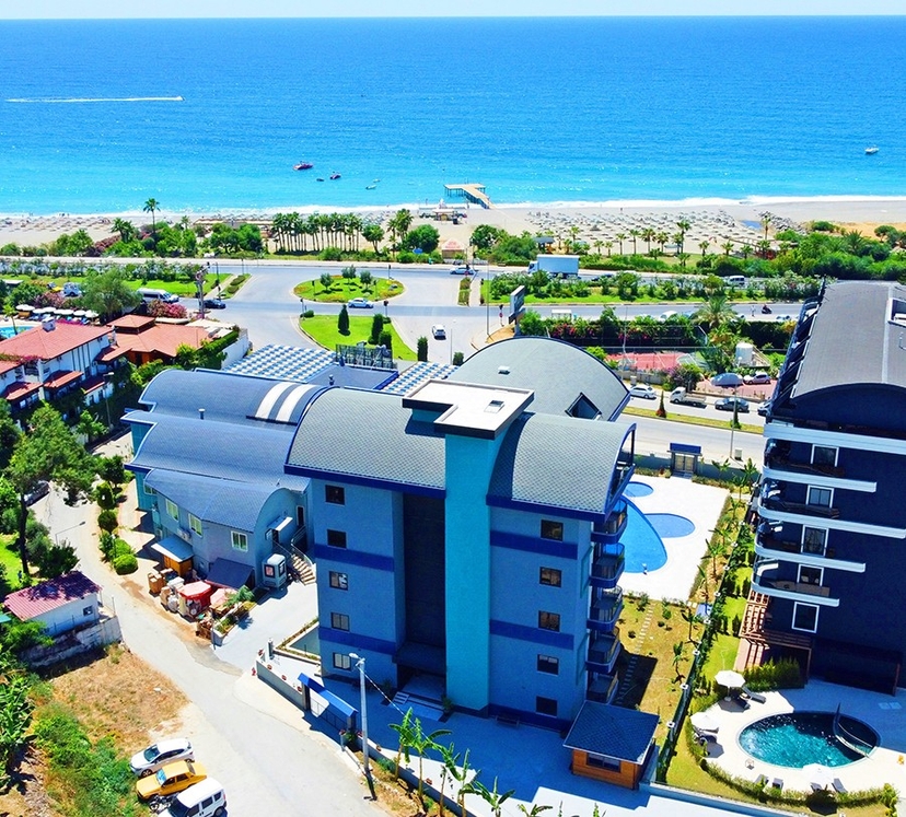 Ylellinen 1+1 huoneisto meri- ja linna-näköalalla, Alanya - Kargicak