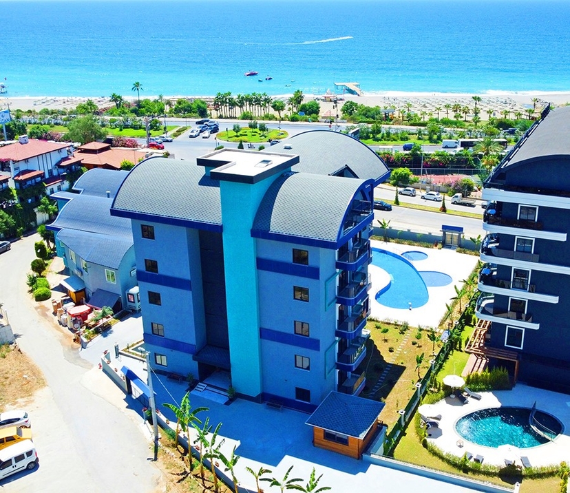 Ylellinen 1+1 huoneisto meri- ja linna-näköalalla, Alanya - Kargicak