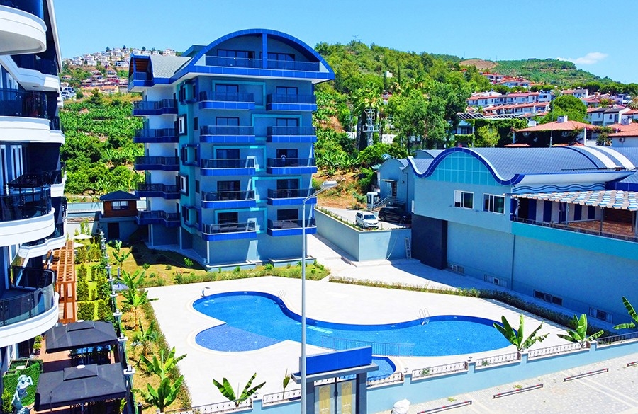 Ylellinen 1+1 huoneisto meri- ja linna-näköalalla, Alanya - Kargicak
