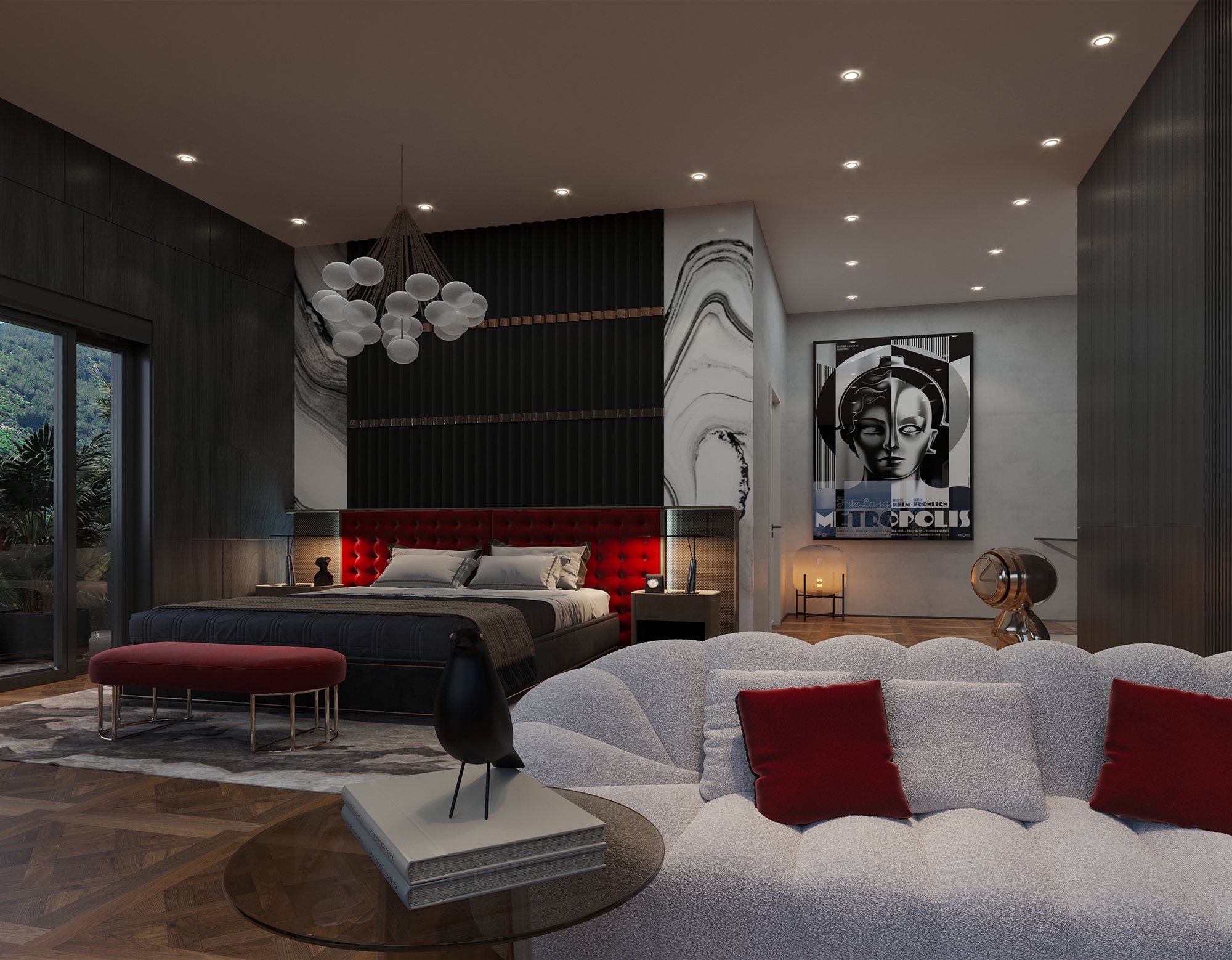 Luxuriöse 3+1 Villa mit atemberaubendem Blick in Alanya Tepe