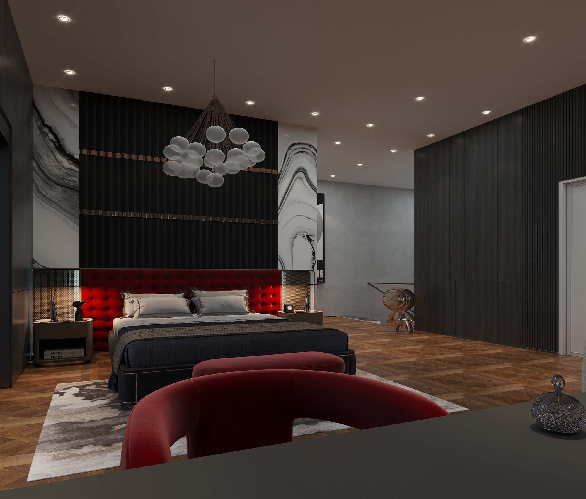 Luxuriöse 3+1 Villa mit atemberaubendem Blick in Alanya Tepe
