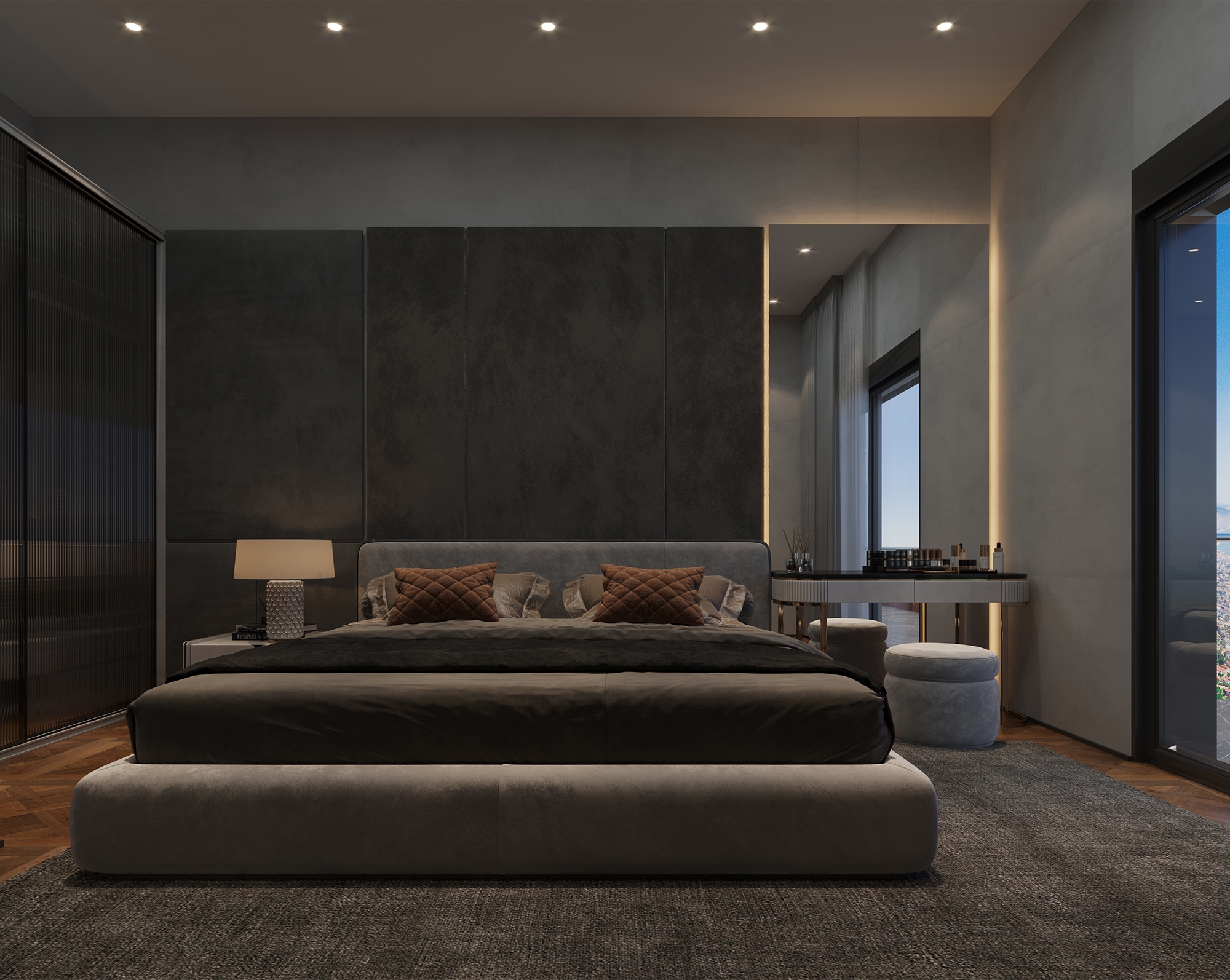 Luxuriöse 3+1 Villa mit atemberaubendem Blick in Alanya Tepe