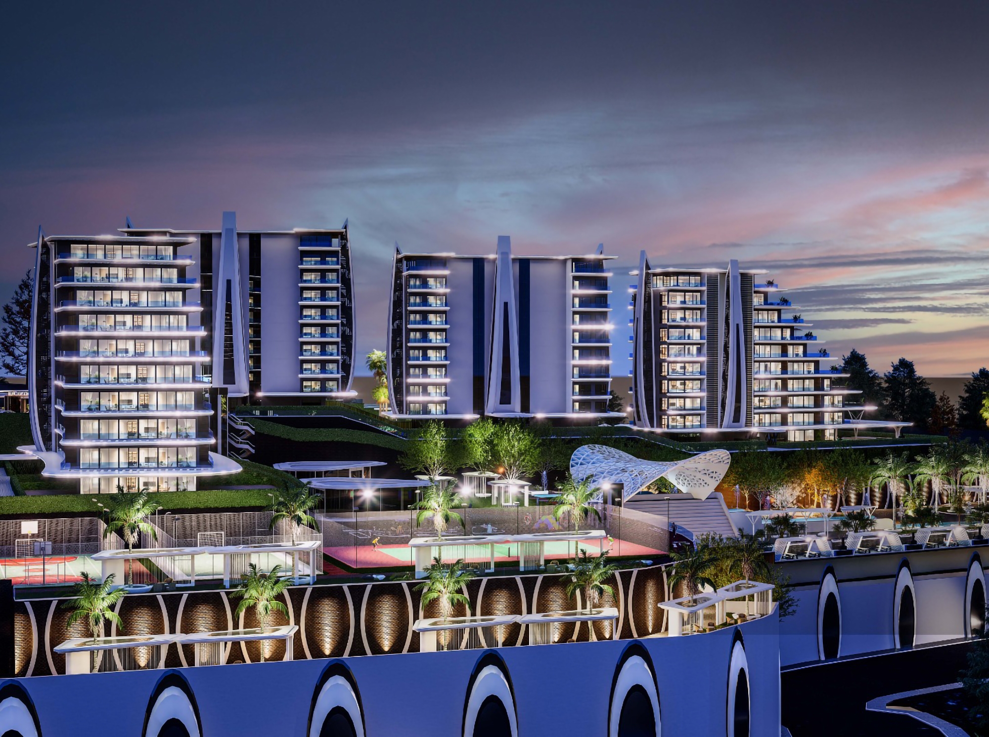 Luxuriöses 1+1 Apartment mit atemberaubendem Blick in Kargicak, Alanya