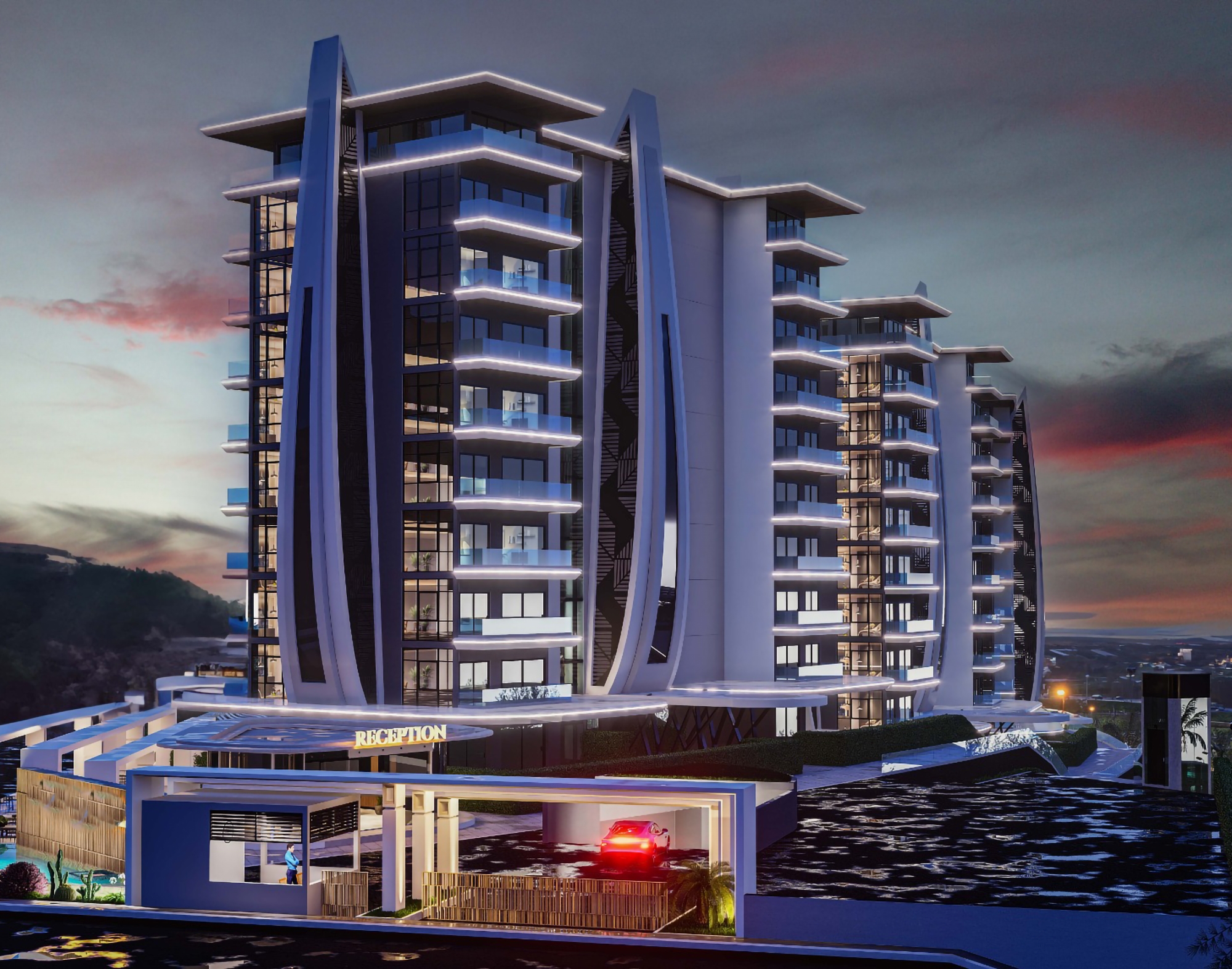 Luxuriöses 1+1 Apartment mit atemberaubendem Blick in Kargicak, Alanya