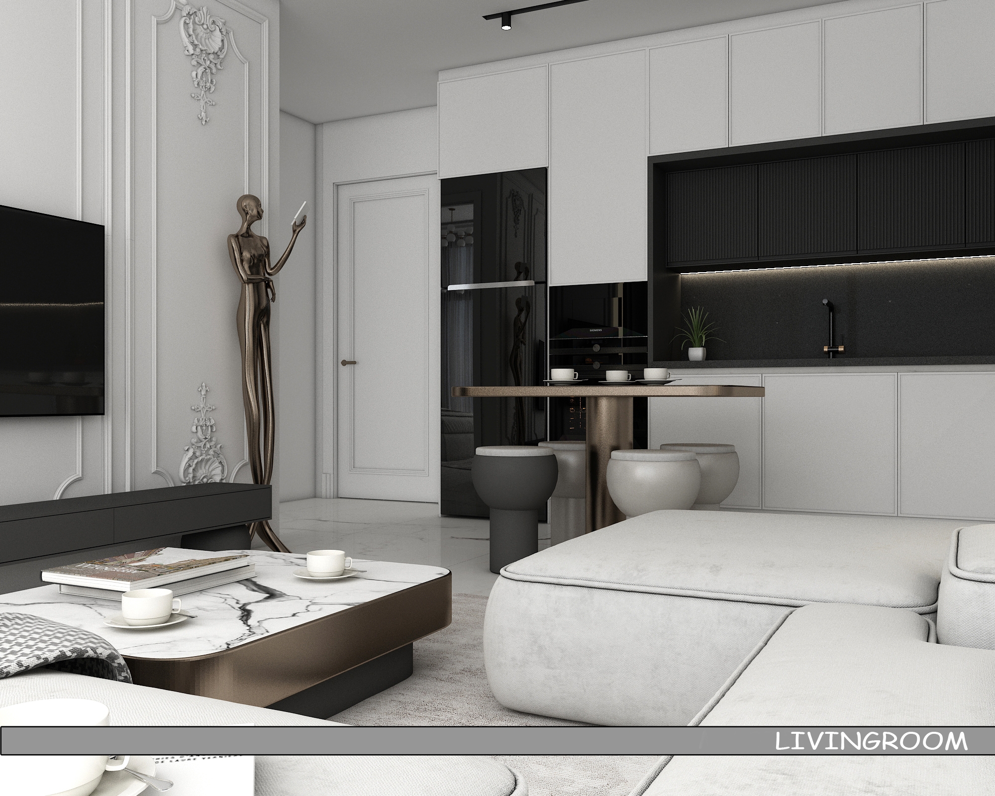 Luxuriöses 1+1 Apartment mit atemberaubendem Blick in Kargicak, Alanya