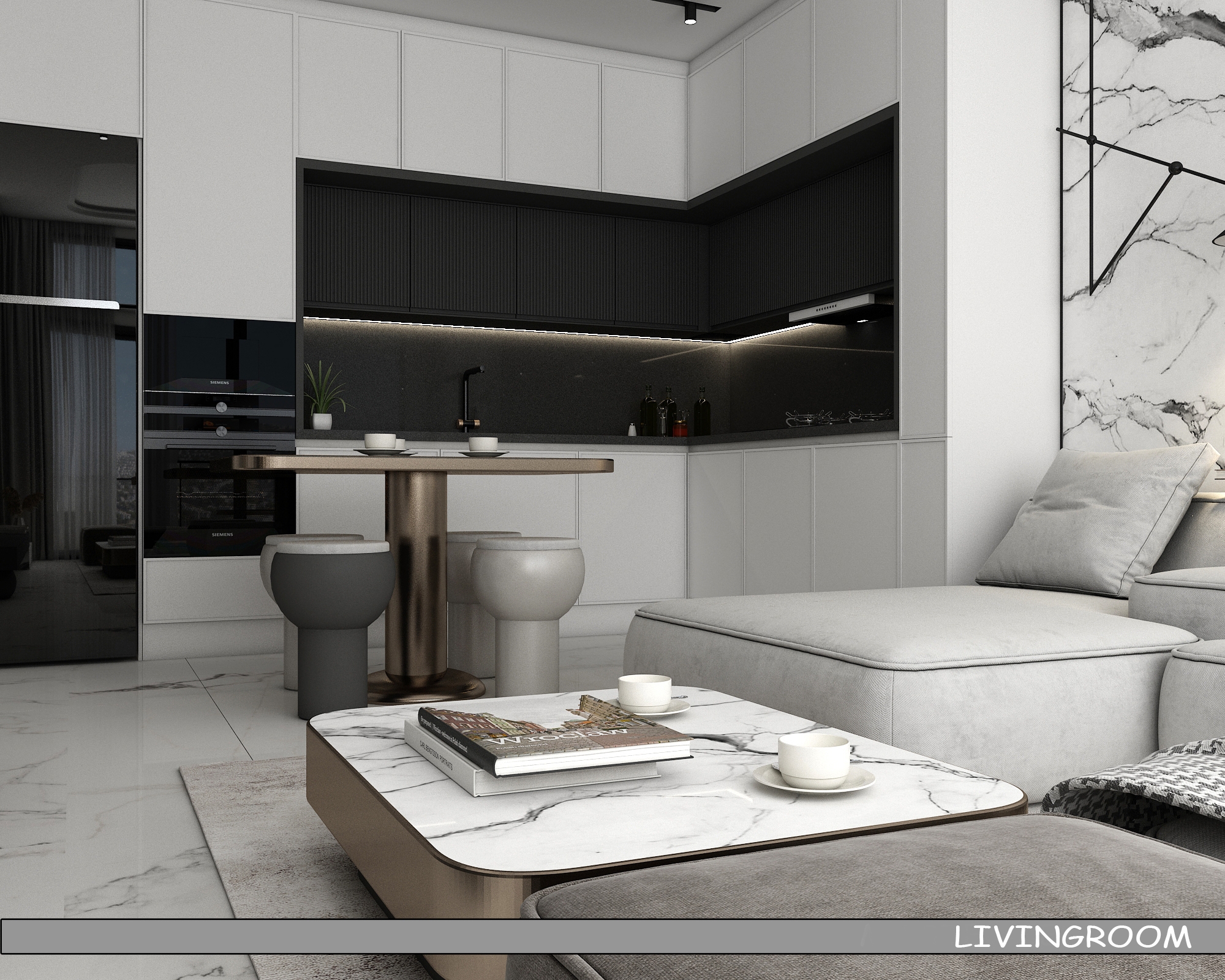 Luxuriöses 1+1 Apartment mit atemberaubendem Blick in Kargicak, Alanya