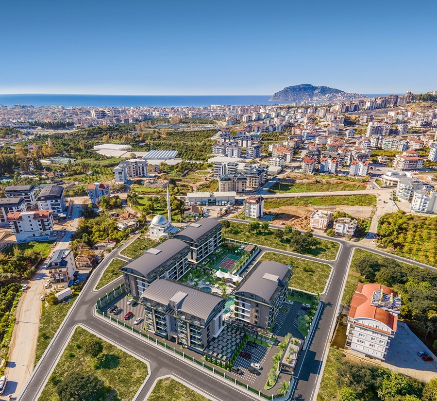 Luksus 1+1 Lejlighed med Fantastisk Udsigt, Alanya - Oba