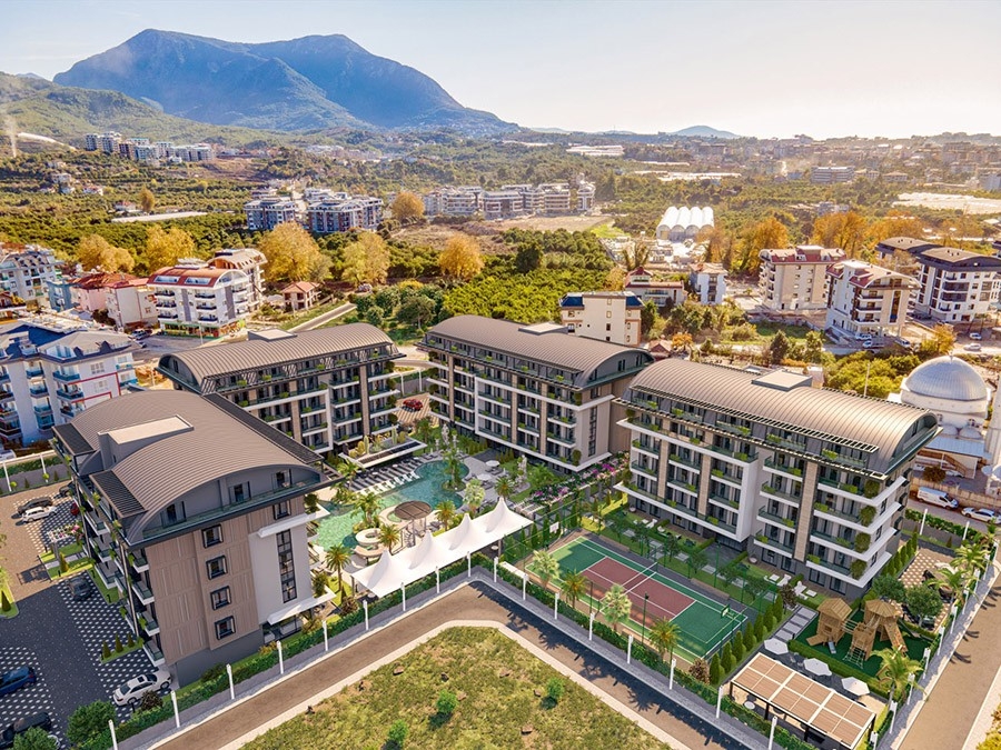 Luksus 1+1 Lejlighed med Fantastisk Udsigt, Alanya - Oba