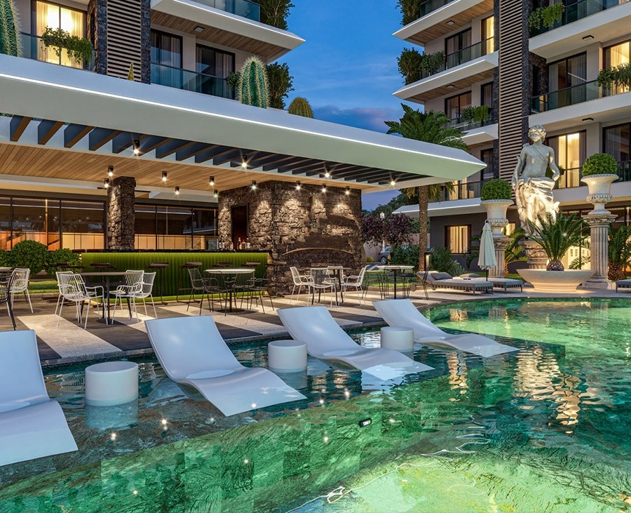 Luksus 1+1 Lejlighed med Fantastisk Udsigt, Alanya - Oba