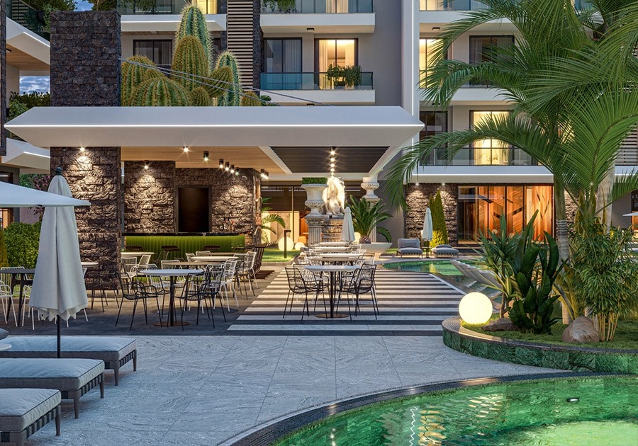 Luksus 1+1 Lejlighed med Fantastisk Udsigt, Alanya - Oba