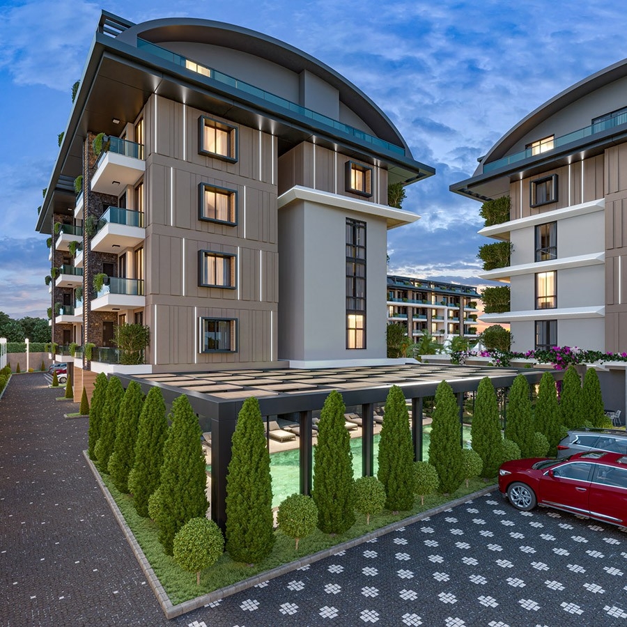 Luksus 1+1 Lejlighed med Fantastisk Udsigt, Alanya - Oba