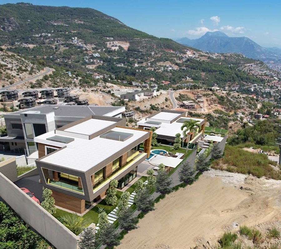 Luxurious 4+1 Villa with Stunning Views in Alanya Tepe