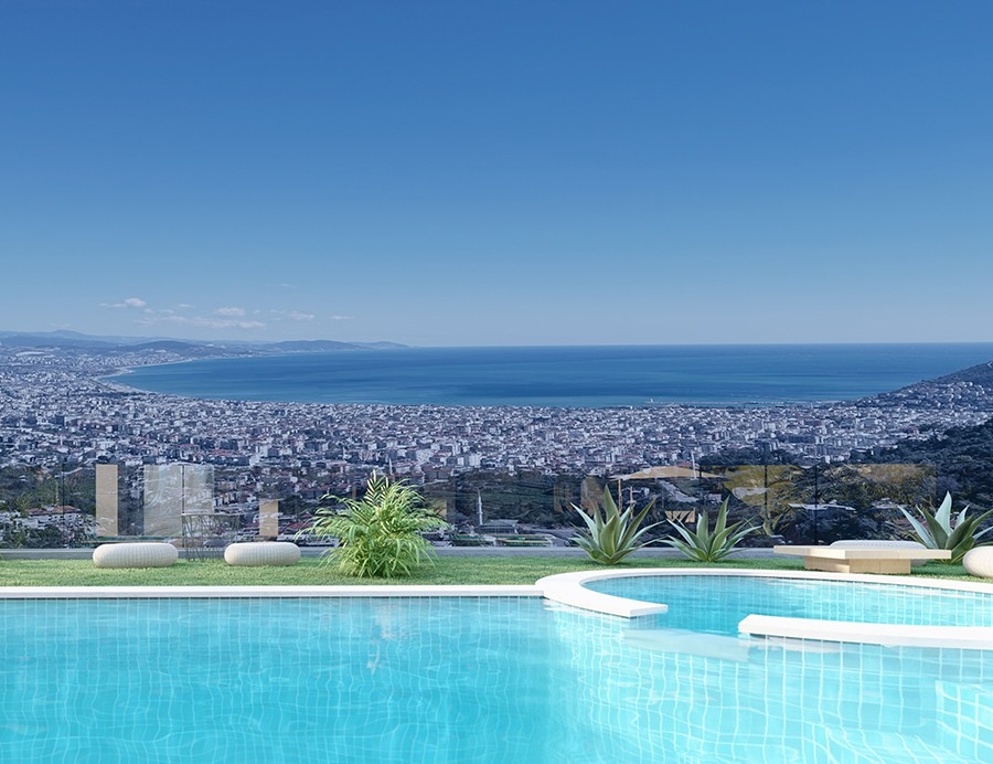 Luxurious 4+1 Villa with Stunning Views in Alanya Tepe