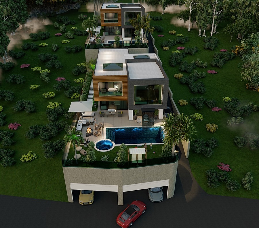 Luxurious 4+1 Villa with Stunning Views in Alanya Tepe