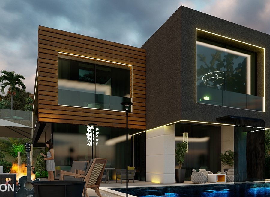 Luxurious 4+1 Villa with Stunning Views in Alanya Tepe